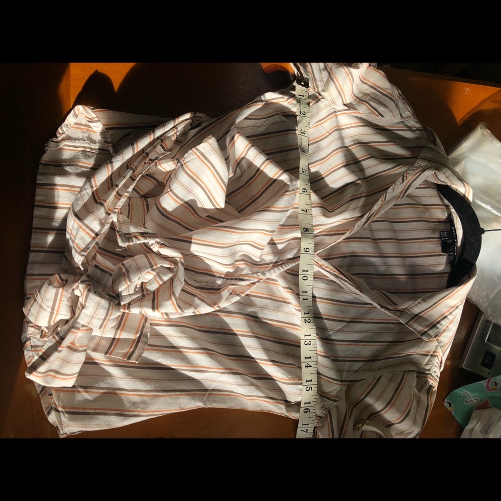 Zara Woman Striped Wrap Long Sleeve Top - Picture 5 of 6